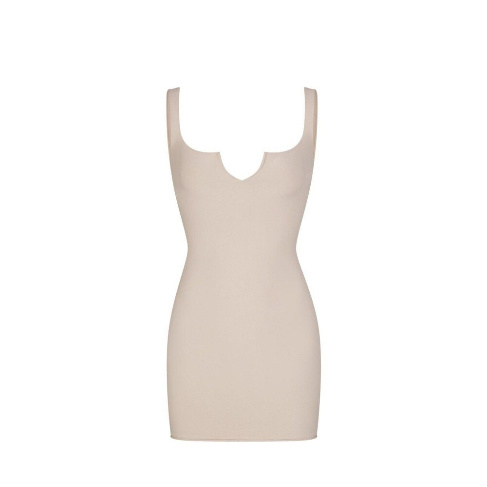 Skims RAW EDGE MINI DRESS Stone